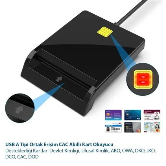 Powermaster PM-29960 USB Akıllı Kart Okuyucu CAC Reader resmi