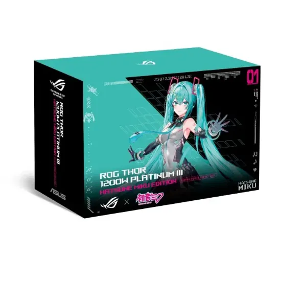 ASUS ROG-THOR-1200P3-MIKU PLATINUM III 1200W PSU resmi