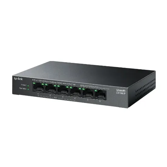 TP-LINK LS106LP 6 PORT 10/100 YÖNETİLEMEZ POE SWITCH resmi