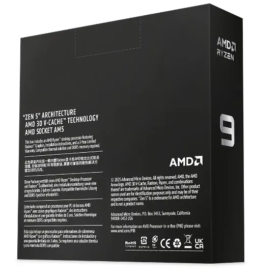 AMD RYZEN 9 9950X3D2 4.3GHZ 192MB AM5 BOX İŞLEMCİ resmi