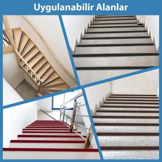 Sunup SN-29152 Kendinden Yapışkanlı Kaymaz Kauçuk Merdiven Basamak Şeridi 5x2.5x100cm Gri resmi