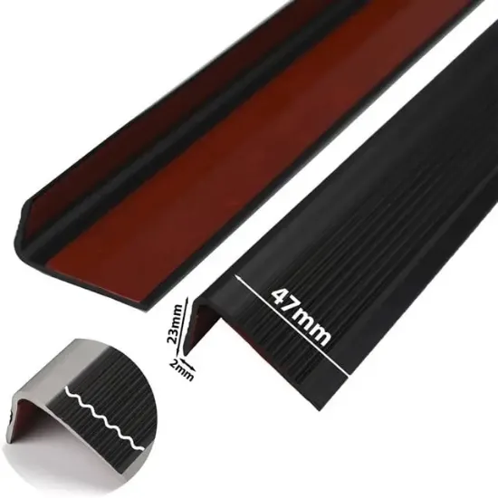 Sunup SN-29152 Kendinden Yapışkanlı Kaymaz Kauçuk Merdiven Basamak Şeridi 5x2.5x100cm Gri resmi