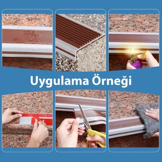 Sunup SN-29151 Kendinden Yapışkanlı Kaymaz Kauçuk Merdiven Basamak Şeridi 5x2.5x100cm Siyah resmi