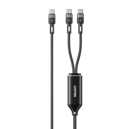UNITEK 2in1 TYPE-C HIZLI ŞARJ KABLO (C14146ABK01-1.8M) resmi