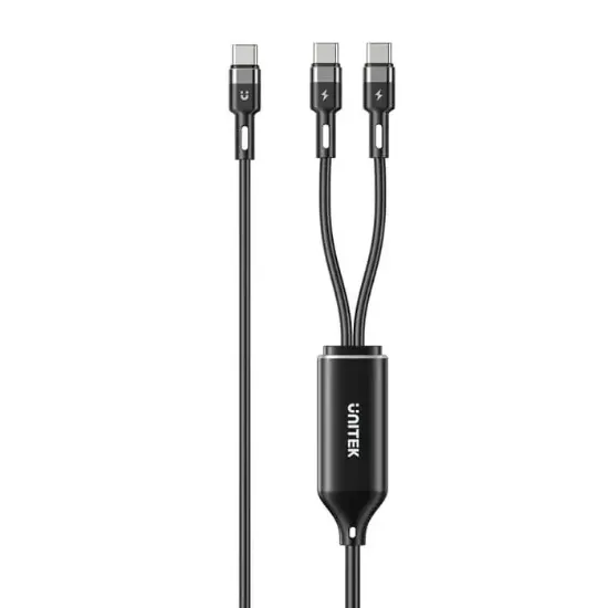 UNITEK 2in1 TYPE-C HIZLI ŞARJ KABLO (C14146ABK01-1.8M) resmi