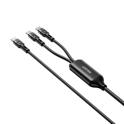 UNITEK 2in1 TYPE-C HIZLI ŞARJ KABLO (C14146ABK01-1.8M) resmi