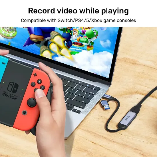 UNITEK 4K VIDEO CAPTURE HDMI TO USB-C/A (V1167A) resmi