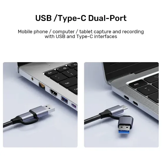 UNITEK 4K VIDEO CAPTURE HDMI TO USB-C/A (V1167A) resmi