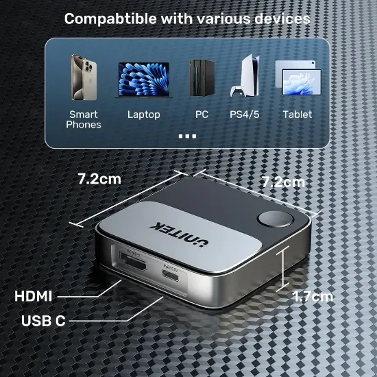 UNITEK 4K KABLOSUZ GÖRÜNTÜ AKTARICI (V1162B01) resmi