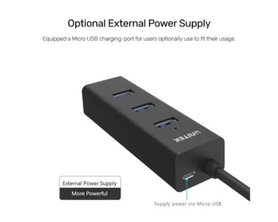 UNITEK 4 PORTS USB 3.0 HUB (Y-3089) resmi