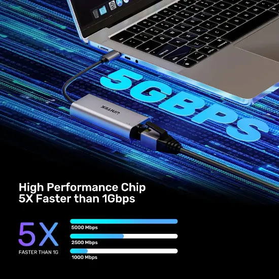 UNITEK USB TYPE-C TO 5GBPS ETHERNET ADAPTÖR (U1343AGY01) resmi