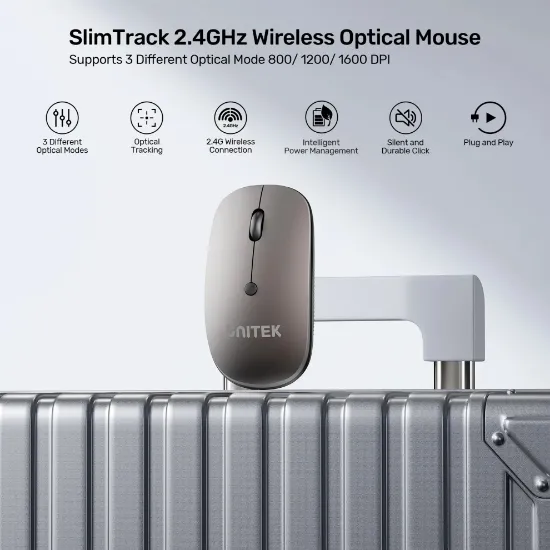 UNITEK SLIMTRACK 2.4GHZ KABLOSUZ MOUSE (T060AGY01) resmi