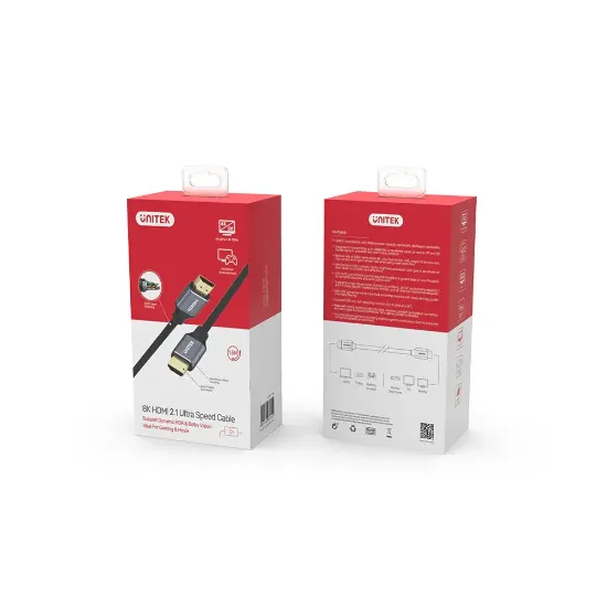 UNITEK 8K ULTRA YUKSEK HIZLI HDMI KABLO 2M (C138W) resmi