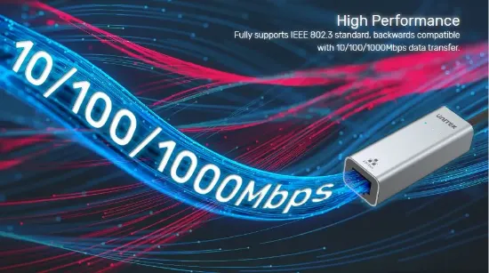 UNITEK HİBRİT USB-C/USB-A 2.5 GİGABİT ETHERNET ADAPTÖRÜ (U1313CGY01) resmi