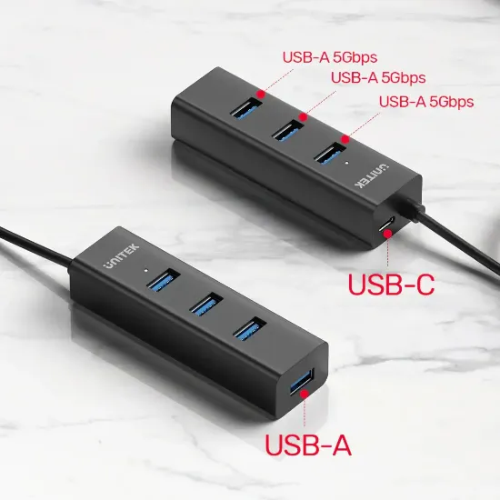UNITEK 4-IN-1 USB-A 5GBPS HUB (Y-3089V01) resmi