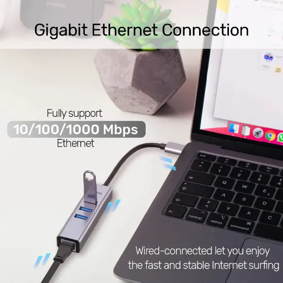 UNITEK 4-IN-1 ETHERNET HUB (Y-3088B) resmi