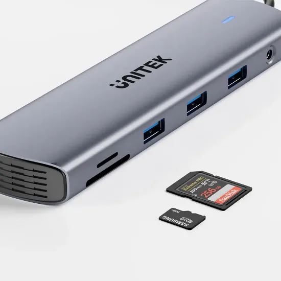 UNITEK UHUB U11+ 11-IN-1 USB-C HUB (D1113BGY01) resmi