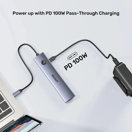 UNITEK UHUB S7 PRO 7-IN-1 5GBPS USB-C HUB (H1124AGY01) resmi
