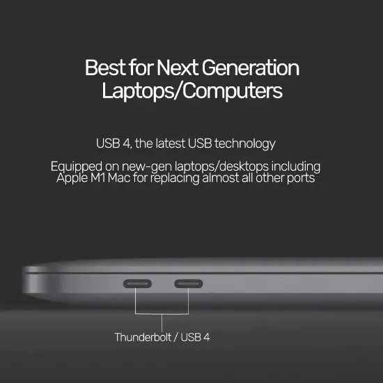 UNITEK USB4 THUNDERBOLT KABLO 0.8MT(C14100BK-0.8M) resmi