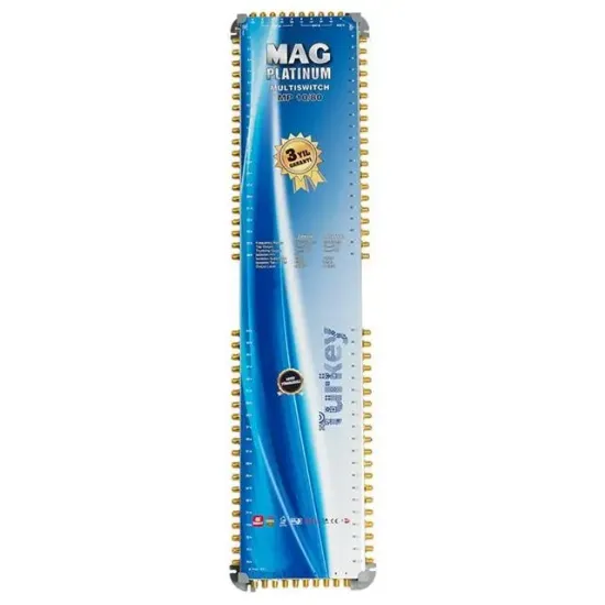 MAG Platinum MP 10/80 Multiswitch - 10 Giriş 80 Çıkışlı Merkezi Uydu Santrali Hybrid 4K ve 3D Destekli resmi