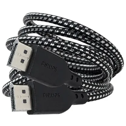 Philips SWR3139B/93 8K 60Hz DisplayPort 1.4 Kablo 2 Metre Örgülü Zırhlı Tasarım resmi