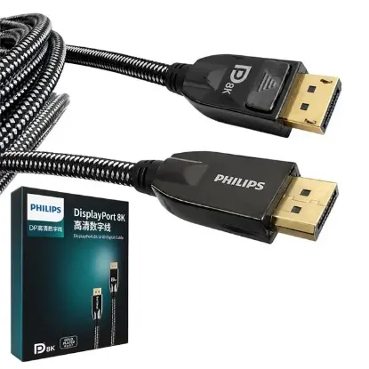 Philips SWR3139W/93 2 Metre 8K 60Hz DisplayPort 1.4 Kablo Premium Örgülü Zırhlı resmi