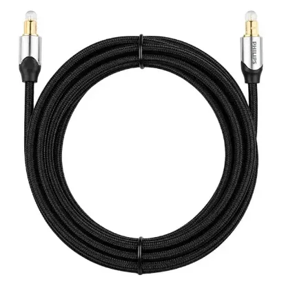 Philips SWR2123O/93 3 Metre Dijital Optik Toslink Ses Kablosu Metal Başlıklı Örgülü Zırhlı resmi