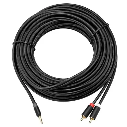 Philips SWR2110/93 15 Metre 3.5mm Stereo 2 RCA AUX Ses Kablosu Hi-Fi resmi