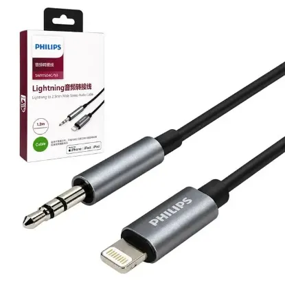Philips SWR1504C/93 1.2 Metre Lightning 2.5mm İnce Stereo Ses Kablosu - MFi Örgülü Tasarım resmi