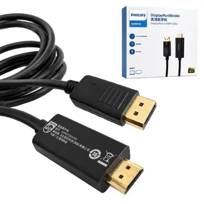 Philips SWA3129A/93 5 Metre DisplayPort to HDMI 4K 30Hz Kablo Altın Kaplama resmi