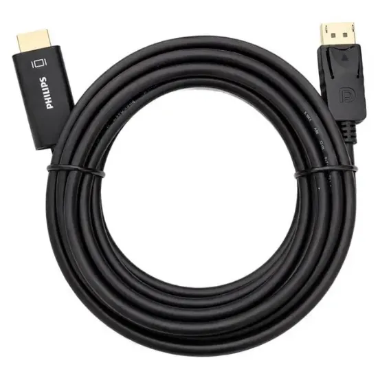 Philips SWA3129A/93 5 Metre DisplayPort to HDMI 4K 30Hz Kablo Altın Kaplama resmi