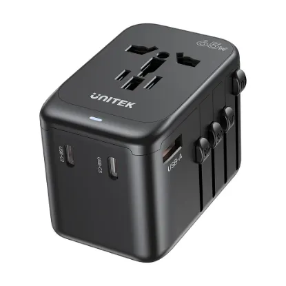 UNITEK 65W UNIVERSAL TRAVEL ADAPTÖR (P1122ABK01) resmi