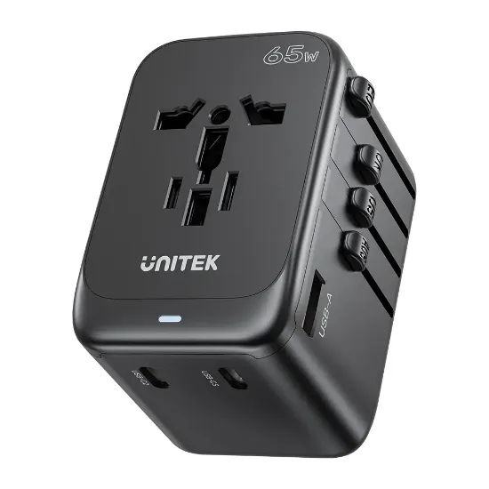 UNITEK 65W UNIVERSAL TRAVEL ADAPTÖR (P1122ABK01) resmi