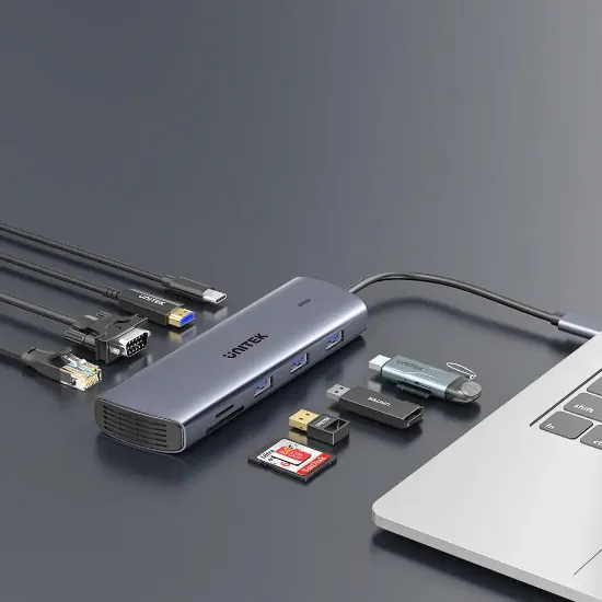 UNITEK USB-C 9in1 UNIVERSAL DOCK STATION (D1113A) resmi