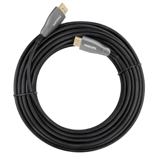 Philips SWR3019W/93 100 Metre 4K 60Hz AOC Fiber Optik HDMI Kablo Çinko Alaşım Gövde resmi