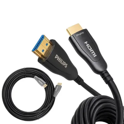 Philips SWR3019W/93 70 Metre 4K 60Hz AOC Fiber Optik HDMI Kablo Çinko Alaşım Gövde resmi