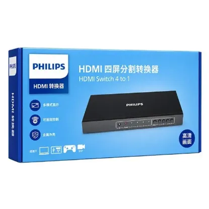 Philips SWR9101W/93 HDMI Quad Multi-Viewer 4-Giriş 1-Çıkış Ekran Bölücü ve Seçici Switch resmi