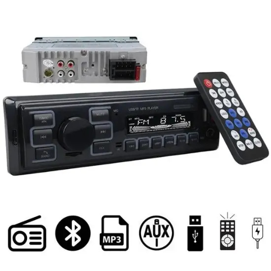 Carstar CS-970 Çift USB/SD/FM/AUX/Bluetooth Kumandalı Oto Teyp 4X60 Watt resmi