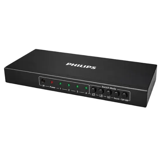 Philips SWR9101W/93 HDMI Quad Multi-Viewer 4-Giriş 1-Çıkış Ekran Bölücü ve Seçici Switch resmi