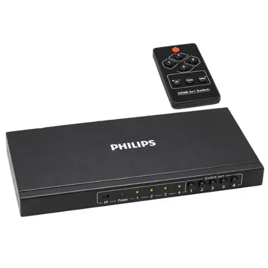 Philips SWR9101W/93 HDMI Quad Multi-Viewer 4-Giriş 1-Çıkış Ekran Bölücü ve Seçici Switch resmi