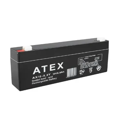 Atex 12 Volt 2 Amper Yatık Uzun Akü (178x34x60 Mm) resmi