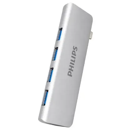 Philips SWR1604P/93 USB-C to 4 Port USB 3.0 Ultra İnce Alüminyum Hub Çoklayıcı  resmi