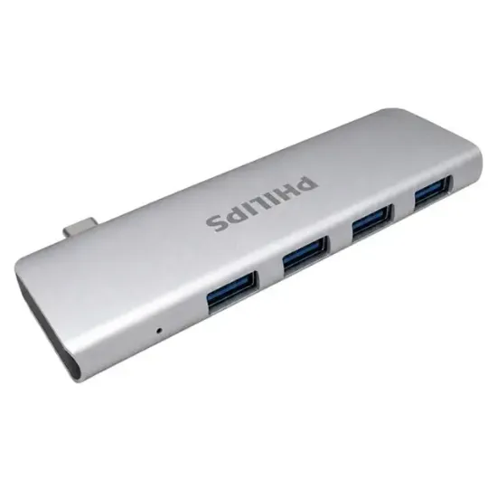 Philips SWR1604P/93 USB-C to 4 Port USB 3.0 Ultra İnce Alüminyum Hub Çoklayıcı  resmi