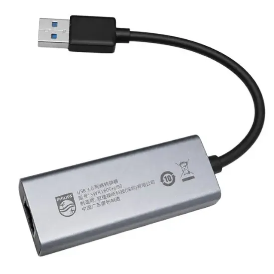 Philips SWR1609H/93 USB 3.0 to Gigabit Ethernet RJ45 1000Mbps İnternet Adaptörü resmi