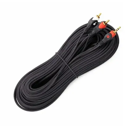 2RCA-3.5mm Stereo Kablo 10 Metre resmi