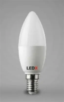 LedX AL-EEL İnce E14 Duy 7 Watt Beyaz Işık Buji LED Ampul resmi