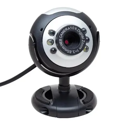 Powermaster 1.3 MP 10x Zoom Ledli Mikrofonlu Pc Webcam PM-3962 resmi