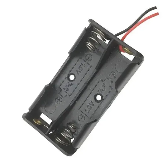 PowerMaster Plastik Siyah Pil Yuvası 2'Li AA (IC-233A) resmi