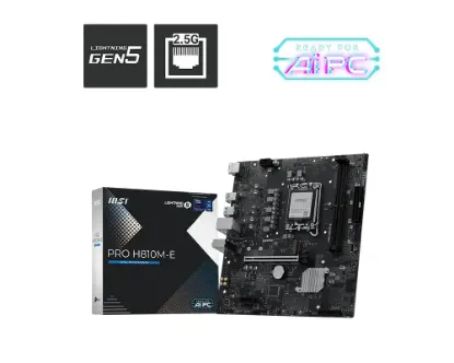 MSI PRO H810M-E DDR5 6400MHz (OC) M.2 mATX 1851P resmi