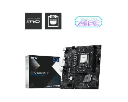 MSI PRO B860M-E DDR5 6400MHz(OC) 1851P mATX resmi